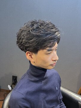 ビーダンディー(Bee dandy) ビジネスツーブロックショート ニュアンスパーマ サイドパート