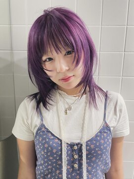 キャロルガーデンズ ボコカ 表参道(Carroll Gardens bococa) 【azu】パープル　レイヤー　ブリーチ