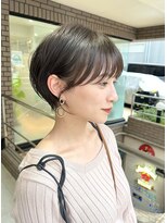 コール ネックス ザ サロン 表参道(COALL nex the salon)&nbsp;ココアベージュ前髪あり大人ガーリーショート