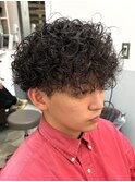  MEN’S HAIR/サーフカール/刈り上げセンターパート/北堀江☆