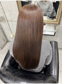 黒髪クラゲヘアーオリーブグレー小顔ココアベージュ