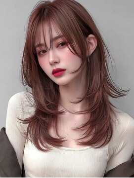 サロンドアイ(salon de i) 柔らかくびれレイヤー × ピンクブラウン