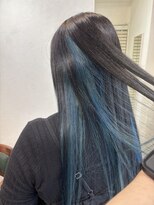 ル ジャルダン 戸塚店(le jardin)&nbsp;艶髪に映えるブルーインナーカラー