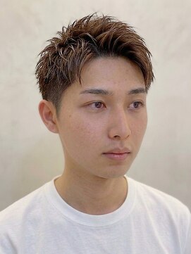 ヨシザワインク ハコザキ 水天宮前 日本橋人形町(YOSHIZAWA Inc.HAKOZAKI) 夏カラー爽やかビジネスナチュラルアップバングショート刈り上げ
