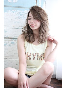 フェリシータ 緑地公園店(felicita) 斜めバング×マーメイドアッシュ☆無造作エフォートレスセミディ