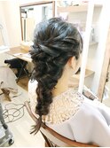 ロング編みおろし編み込みアレンジ【ヘアアレンジ立川/立川南】