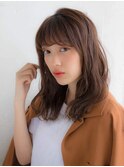 流しバング ナチュラルブラウン