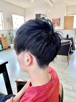 オレンジ(orange)&nbsp;メンズツーブロックマッシュスタイル