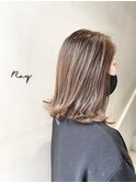 外ハネ×ハイライト