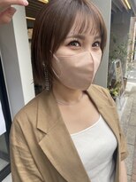 カノエ 福岡香椎店(canoe)&nbsp;ボブ/アッシュブラウン/髪質改善縮毛矯正/髪質改善/韓国風