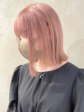 ゲーム 渋谷店(GAME) ダブルカラーミルクティーベージュカラーシンプルストレート渋谷