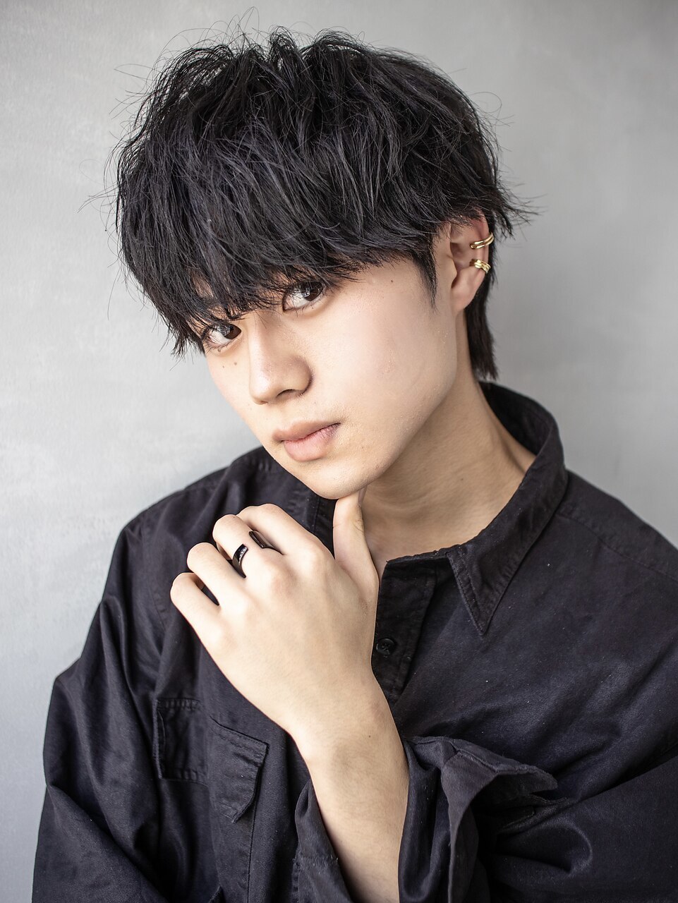 メンズ/マッシュ/ツイストスパイラルパーマ/黒染め/博多駅：L183449945