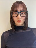 　ミディアム　レイヤーカット　くびれヘア　フェイスレイヤー