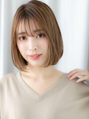 透明感あるメルティカラーで小顔ツヤ感ボブh小山20代30代40代