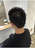 スパイキーショートツイストスパイラルパーマメンズカット