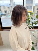 ダブルカラー×ホワイトグレージュ