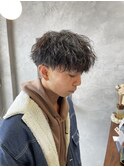 【萩原】ツイストスパイラルパーマ/ツーブロックマッシュ/メンズ