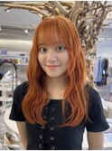 ワンブリーチで叶うオレンジブラウン/韓国ヘア【佐々木麻衣】