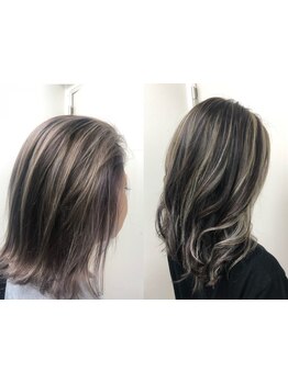 気になる白髪も髪や頭皮に優しくダメージレスにカラー♪艶感のある仕上がりに！