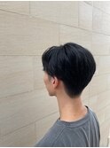 メンズセンターパート