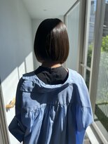 黒髪ボブルフネビージュ小顔ワンレン