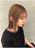 ハイトーン/ミルクティーベージュ/ミディアムボブ