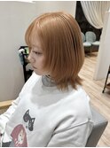 オレンジベージュ　ケアブリーチ　ケアカラー