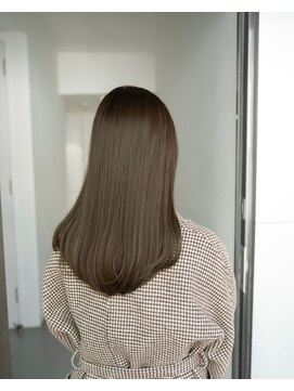 ネイヴィル(navile) 【髪質改善酸性ストレート×柔らかグレージュ】