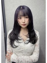 シエンゴールド(CIEN gold)&nbsp;ダークラベンダー/レイヤーカット/裾カラー#浜松駅#カラー