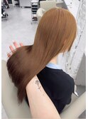 14604アプリコットオレンジストレートオレンジベージュ