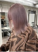 ミルクティーピンクベージュカラーハイトーンカラーダブルカラー