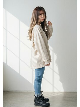 フュージョンファイブ(FUSION5) レイヤーロングベージュ20代30代40代くびれエクステ韓国ヘア
