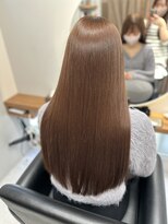 ベッカン 新宿店(BEKKAN)&nbsp;水素髪質改善アプリコットブラウン＊飛田愛希