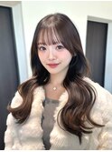 韓国風巻きフェミニンロング×メルティカラー×美髪×新宿