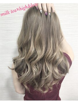 サニーグレイス シエリー(SUNNY GRACE × Cherie) ハイ&ロー ミルクティーアッシュ☆