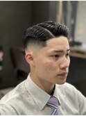 サイドパート スキンフェード