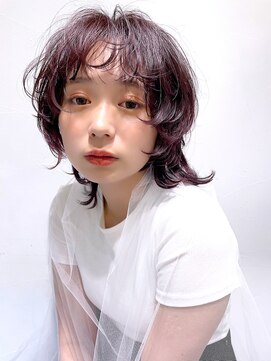 アイティー バイ アルバム 浦和店(IT by ALBUM) クシャウルフ_外ハネボブセクションカラーペールベージュ_28527