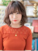 ★フレンチカジュアル小顔ゆるふわボブパーマ20代30代40代★9