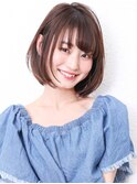前下がりボブ・  内巻きワンカール・  ボブショート・暗髪