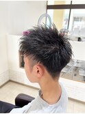 メンズツーブロックマッシュショート