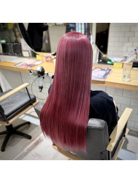 ミエルヘアーエスト 新宿店(mielhair est) ブリーチあり◎青みピンク