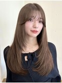 美髪レイヤーカット/顔まわりレイヤー/くびれミディアムレイヤー