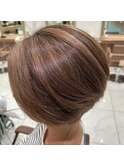 白髪ぼかしハイライトカラー ショート