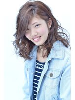 リスペクト マンボ(RESPECT MAMBO)&nbsp;アンブレラカラー/ウェーブパーマ/こなれミディ/前髪/豊田