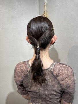 アイラス(I'LAS) 【ERI】お呼ばれヘア/結婚式ヘア/タイトポニー/ローポニー