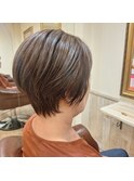 大人ショート×ナチュラル艶ブラウン