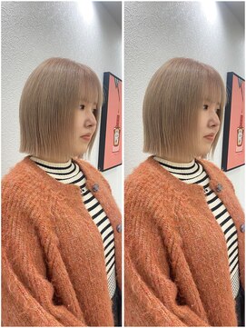 ローリン(Rolling) 【RURI】10代20代/切りっぱなしボブ/ミルクティー/福岡天神