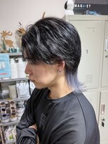 イブヘアー(eve hair)&nbsp;☆メンズウルフ/色落ちシルバー/ラベンダーカラー