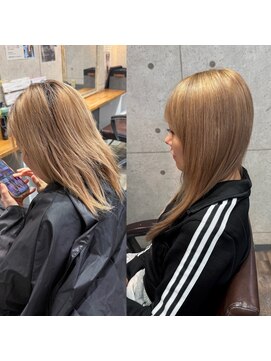 ルフレ 新宿歌舞伎町店(Reflet) ハニーベージュ/プルエクステ60本/ダブルカラー