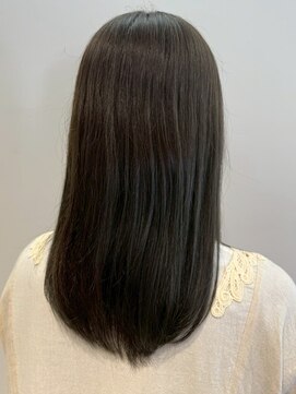 オレンジペコ(orange peco) オリーブアッシュ 透明感カラー 髪質改善 ストレート 20代